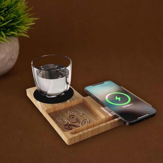 Willow 3.0 15W Wireless Charger With Cup warmer & Phone Stand