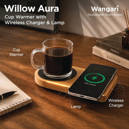 Willow Aura Cup Warmer With Wireless Charger & Lamp